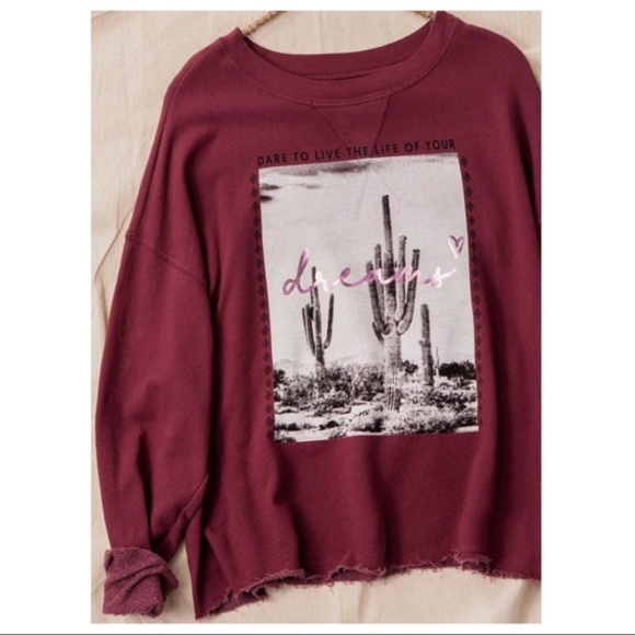 LAST ONE! DARE TO LIVE CROP SWEATSHIRT - Picture 5 of 5